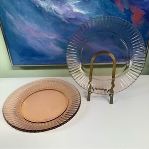 Set of 3 Fortecrisa Mexico Pink Swirl Large Plates 10” Dinner Main Course